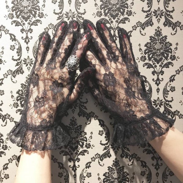 Photo3: Lace gloves | Short length (3)