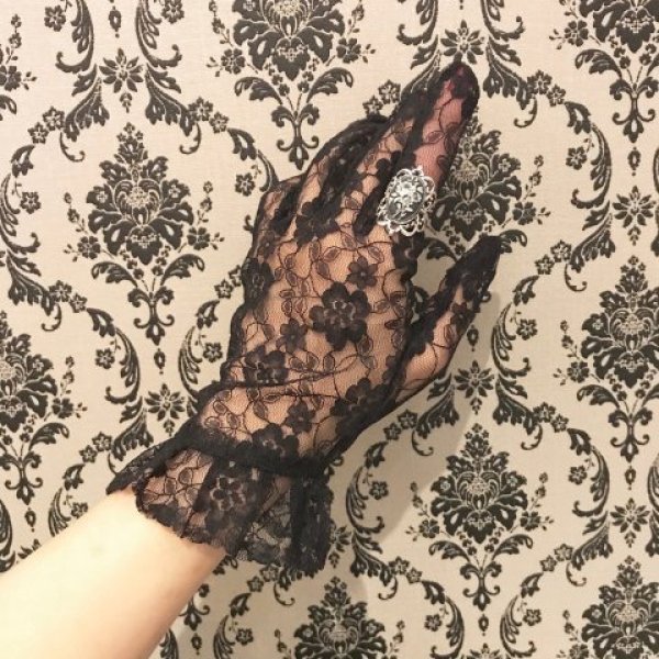 Photo2: Lace gloves | Short length (2)