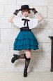 Photo2: [WEB/Harajuku Store Limited Product] Skirt Beline | Green x Black (2)