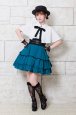 Photo6: [WEB/Harajuku Store Limited Product] Skirt Beline | Green x Black (6)