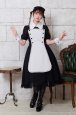 Photo2: One-piece Vani short sleeves | Black x white (2)